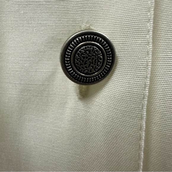 Vintage Partners by Mervyns Long Sleeve Button Up Double Flap Pocket Blouse M - Picture 10 of 11